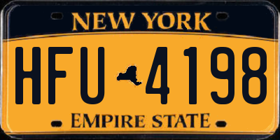 NY license plate HFU4198