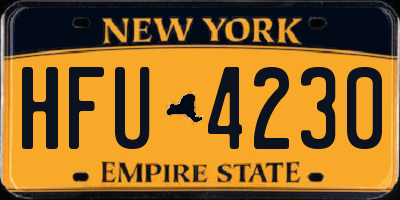 NY license plate HFU4230