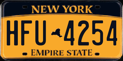 NY license plate HFU4254