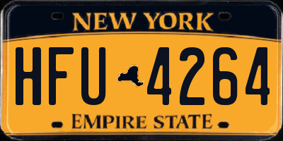 NY license plate HFU4264
