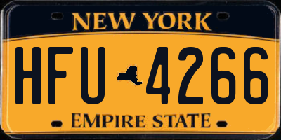 NY license plate HFU4266