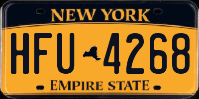 NY license plate HFU4268