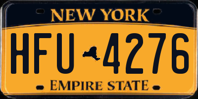 NY license plate HFU4276