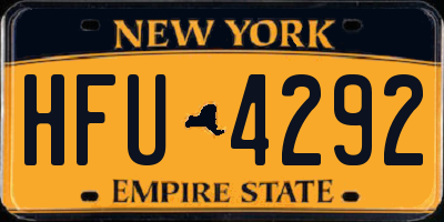 NY license plate HFU4292