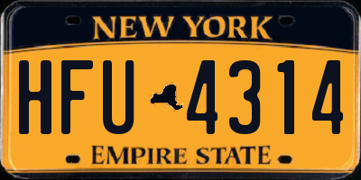 NY license plate HFU4314