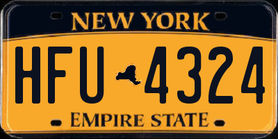 NY license plate HFU4324