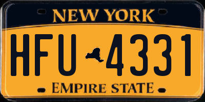 NY license plate HFU4331