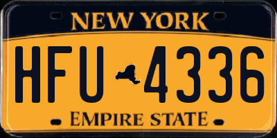 NY license plate HFU4336