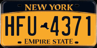 NY license plate HFU4371