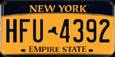 NY license plate HFU4392