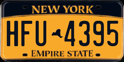 NY license plate HFU4395