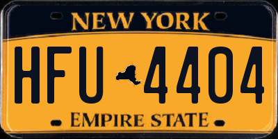 NY license plate HFU4404