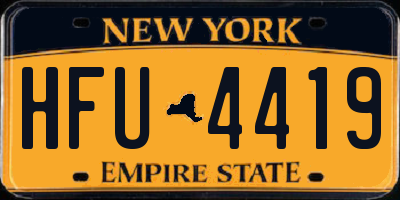 NY license plate HFU4419