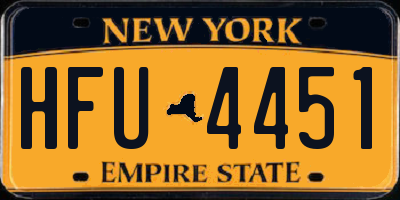 NY license plate HFU4451