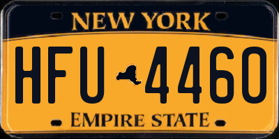 NY license plate HFU4460