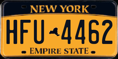 NY license plate HFU4462