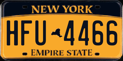 NY license plate HFU4466