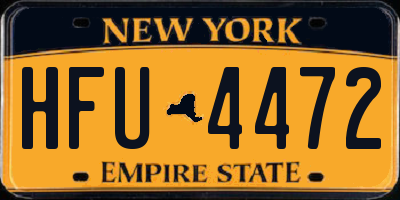 NY license plate HFU4472