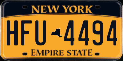 NY license plate HFU4494
