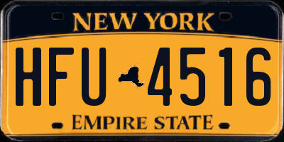 NY license plate HFU4516