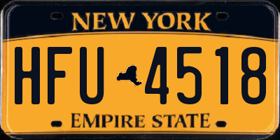 NY license plate HFU4518