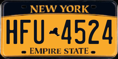 NY license plate HFU4524