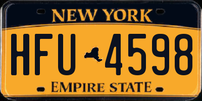 NY license plate HFU4598