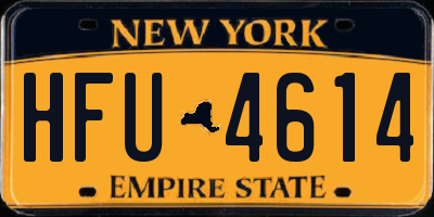 NY license plate HFU4614