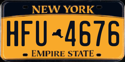 NY license plate HFU4676