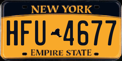NY license plate HFU4677
