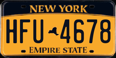 NY license plate HFU4678