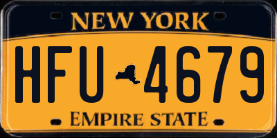 NY license plate HFU4679