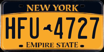 NY license plate HFU4727
