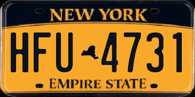 NY license plate HFU4731