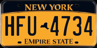 NY license plate HFU4734