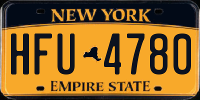 NY license plate HFU4780