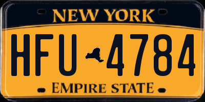 NY license plate HFU4784