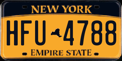 NY license plate HFU4788