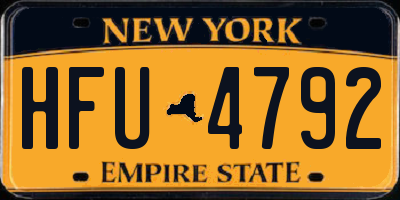 NY license plate HFU4792