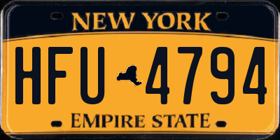 NY license plate HFU4794