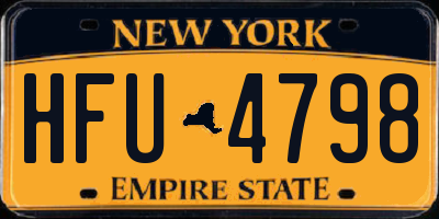 NY license plate HFU4798