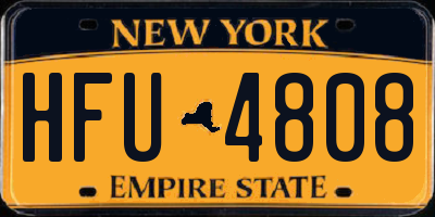 NY license plate HFU4808