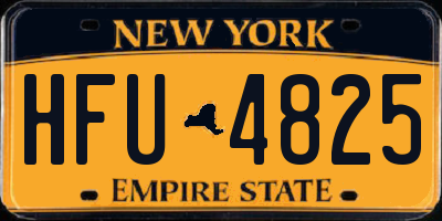 NY license plate HFU4825