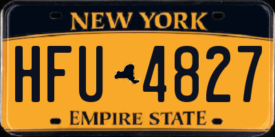 NY license plate HFU4827