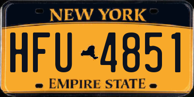 NY license plate HFU4851