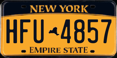 NY license plate HFU4857
