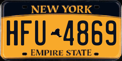 NY license plate HFU4869