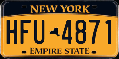 NY license plate HFU4871