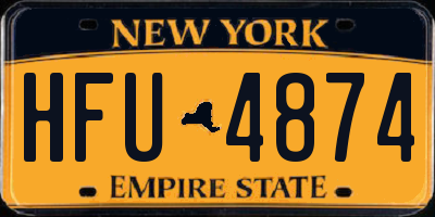 NY license plate HFU4874