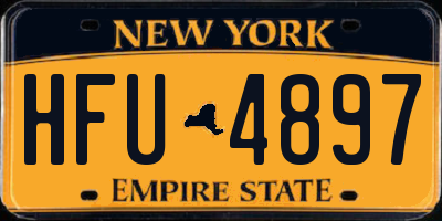 NY license plate HFU4897